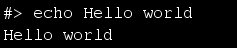 Command basics 1: echo